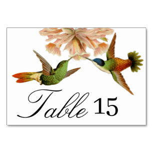 Elegante Wedding Hummingbird Tischnummer