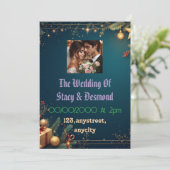 Elegante Wedding Invitation Card Schönes Paar Einladung (Stehend Vorderseite)