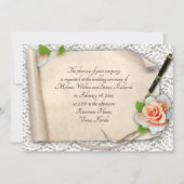 Elegante Wedding Invitation Scroll Einladung (Vorderseite)