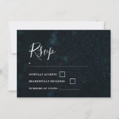 Elegante Wedding Invitation star night Rsvp Card (Vorderseite)