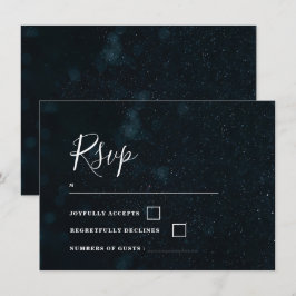 Elegante Wedding Invitation star night Rsvp Card