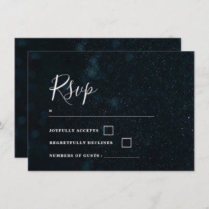 Elegante Wedding Invitation star night Rsvp Card