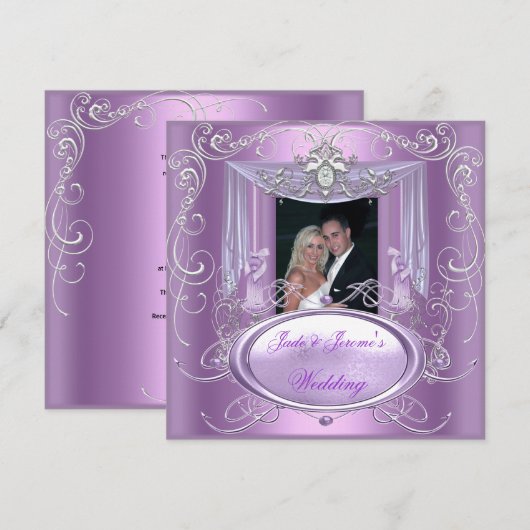 Elegante Wedding Invites Einladung (Vorne/Hinten)