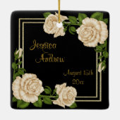 Elegante Wedding Keramikornament (Rückseite)