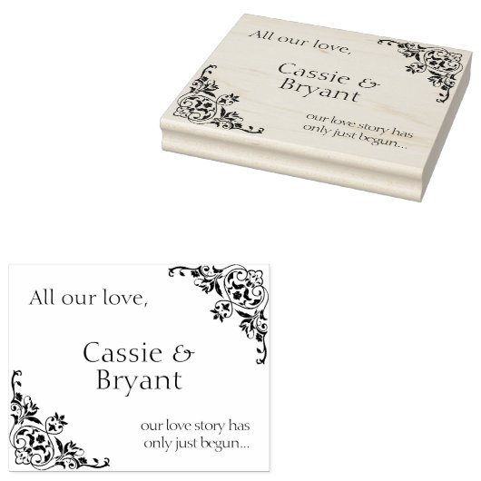 Elegante Wedding Liebe Story Gummistempel (Stempel)