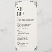 Elegante Wedding Menu Card - Minimalistischer Empf Menükarte (Vorderseite)
