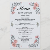 Elegante Wedding Menu Card - Olivia & Edward (Vorderseite)
