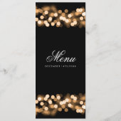 Elegante Wedding Menu Gold Hollywood Glam Menükarte (Rückseite)