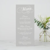 Elegante Wedding Menu-Vorlagen | Farbe Menükarte (Stehend Vorderseite)