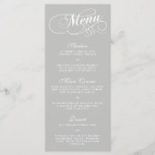 Elegante Wedding Menu-Vorlagen | Farbe Menükarte (Vorderseite)