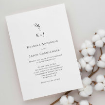 Elegante Wedding Minimal Simple Monogram
