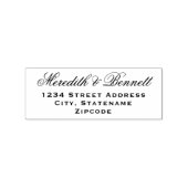 Elegante Wedding Monogram Rücksendeadresse Gummistempel (Stempel)