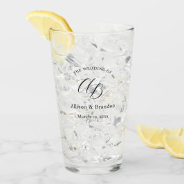 Elegante Wedding Monogram Script Custom Glas