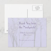 Elegante Wedding Newlyweds Ankündigungspostkarte (Vorne/Hinten)