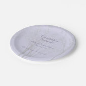 Elegante Wedding Newlyweds Pappteller (Schrägansicht)