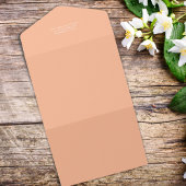 Elegante Wedding Peach Blumenkalligrafie Script All In One Einladung