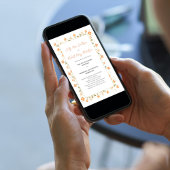 Elegante Wedding Peach Blumenkalligrafie Script Einladung