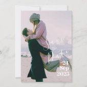 Elegante Wedding Personal Foto Multicolor Gefärbte Save The Date (Vorderseite)