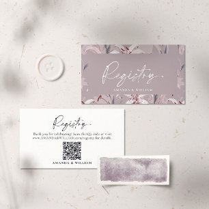 Elegante Wedding Registry Card Begleitkarte