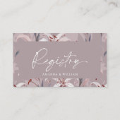 Elegante Wedding Registry Card Begleitkarte (Rückseite)