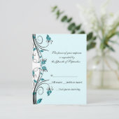 Elegante Wedding Response Card RSVP Karte (Stehend Vorderseite)