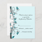 Elegante Wedding Response Card RSVP Karte (Vorne/Hinten)