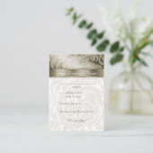 Elegante Wedding Response Cards Blumenleaf Gold Begleitkarte (Stehend Vorderseite)