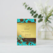 Elegante Wedding Response Cards Gold Floral BB Begleitkarte (Stehend Vorderseite)