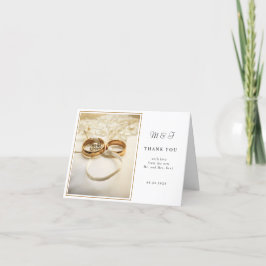 Elegante Wedding Rings Dankeschön Card Dankeskarte