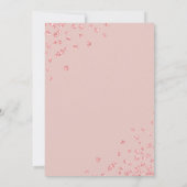 Elegante Wedding Rose Gold Confetti Rosa Einladung (Rückseite)