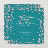 Elegante Wedding Rose Gold Glitzer Confetti Aquama (Vorne/Hinten)