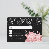 Elegante Wedding Rose Goldene Flora UAWG RSVP Karte (Stehend Vorderseite)