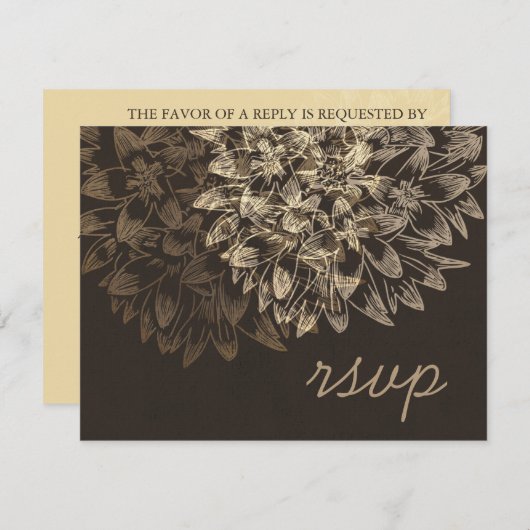 Elegante Wedding RSVP Card (Vorne/Hinten)