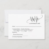 Elegante Wedding RSVP Card (Vorderseite)