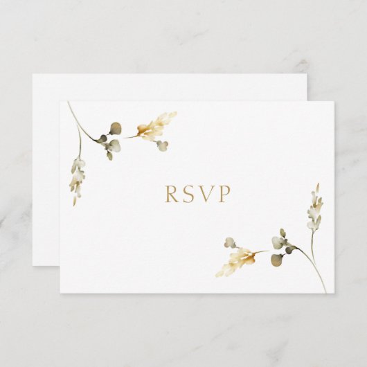 Elegante Wedding RSVP Card (Vorne/Hinten)