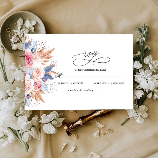 Elegante Wedding RSVP Card