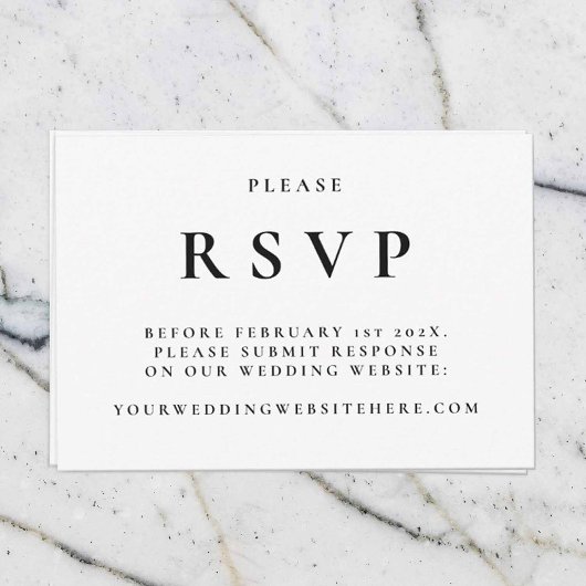 Elegante Wedding RSVP Card