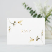 Elegante Wedding RSVP Card Karte (Stehend Vorderseite)