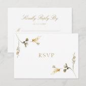 Elegante Wedding RSVP Card Karte (Vorne/Hinten)