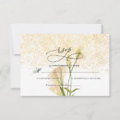 Elegante Wedding RSVP Card Karte (Vorderseite)