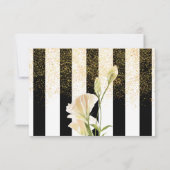 Elegante Wedding RSVP Card Karte (Rückseite)