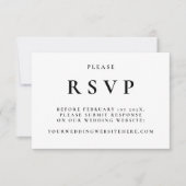Elegante Wedding RSVP Card Karte (Vorderseite)