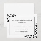 Elegante Wedding RSVP Cards Karte (Vorne/Hinten)