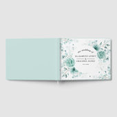 Elegante Wedding Salbei Grüntöne Floral Gästebuch (Voll)