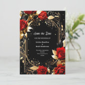 Elegante Wedding Save the Date Card (Stehend Vorderseite)