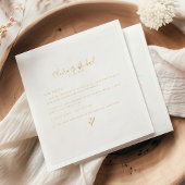 Elegante Wedding Script Fun Fakten Gold Servietten Mit Folie