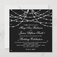 Elegante Wedding Sparkling String Black
