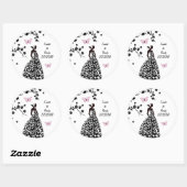 Elegante Wedding Sticker Bride machte Schmetterlin (Blatt)