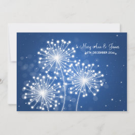Elegante Wedding Summer Sparkle Sapphire Blue Einladung