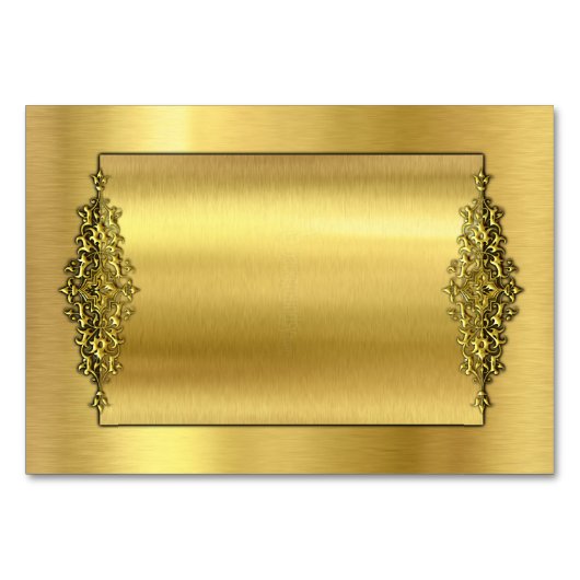 Elegante Wedding TableCards, Gold Tischnummer (Vorderseite)